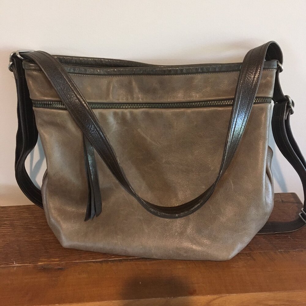 Rough & Tumble Brown N/S Slouchy Hobo with Adjustable Strap